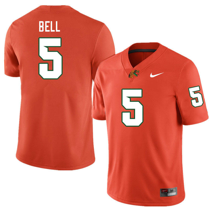 Florida A&M Rattlers #5 Markquese Bell College Football Jerseys,Uniforms-Orange
